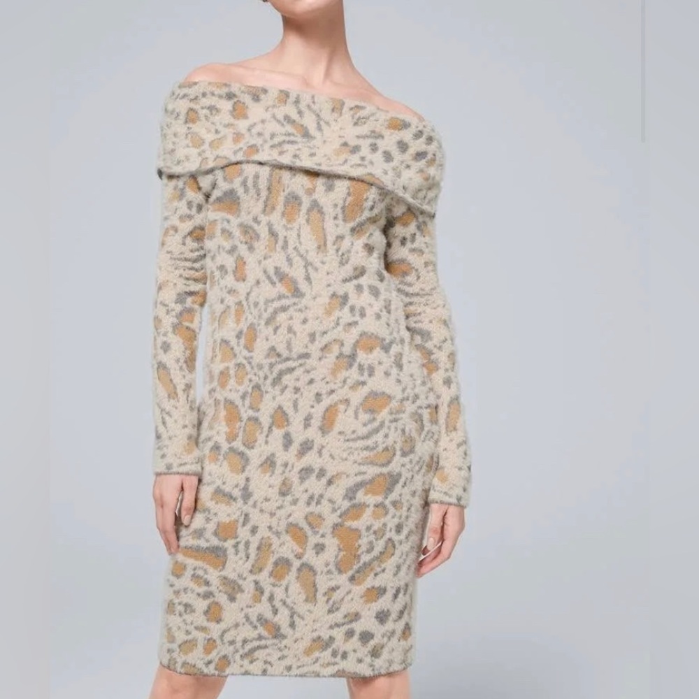 WHBM Cheetah sweater dress - Picture 2 of 3